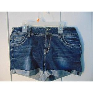 Womens Jean Shorts by Wallflower Size 11 cotton blend with stretch